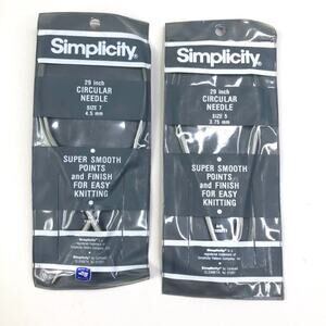 Two Simplicity Circular Knitting Needles